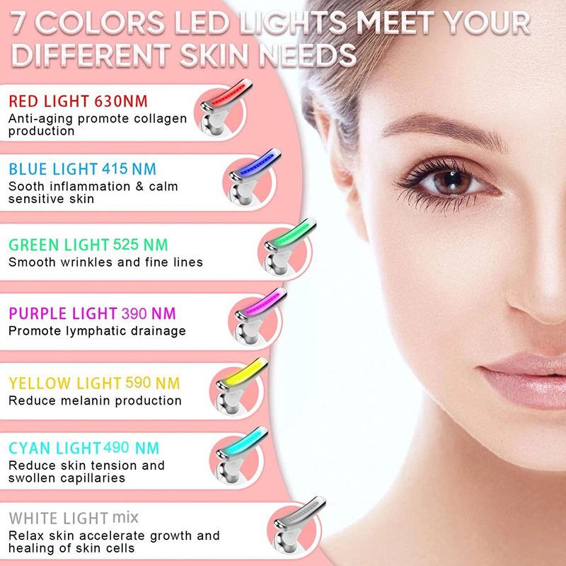 7 colors -Purpose Lifting And Firming Facial Massage Device Neck Face Massager Neck Face Beauty Device In Portable Face Massager