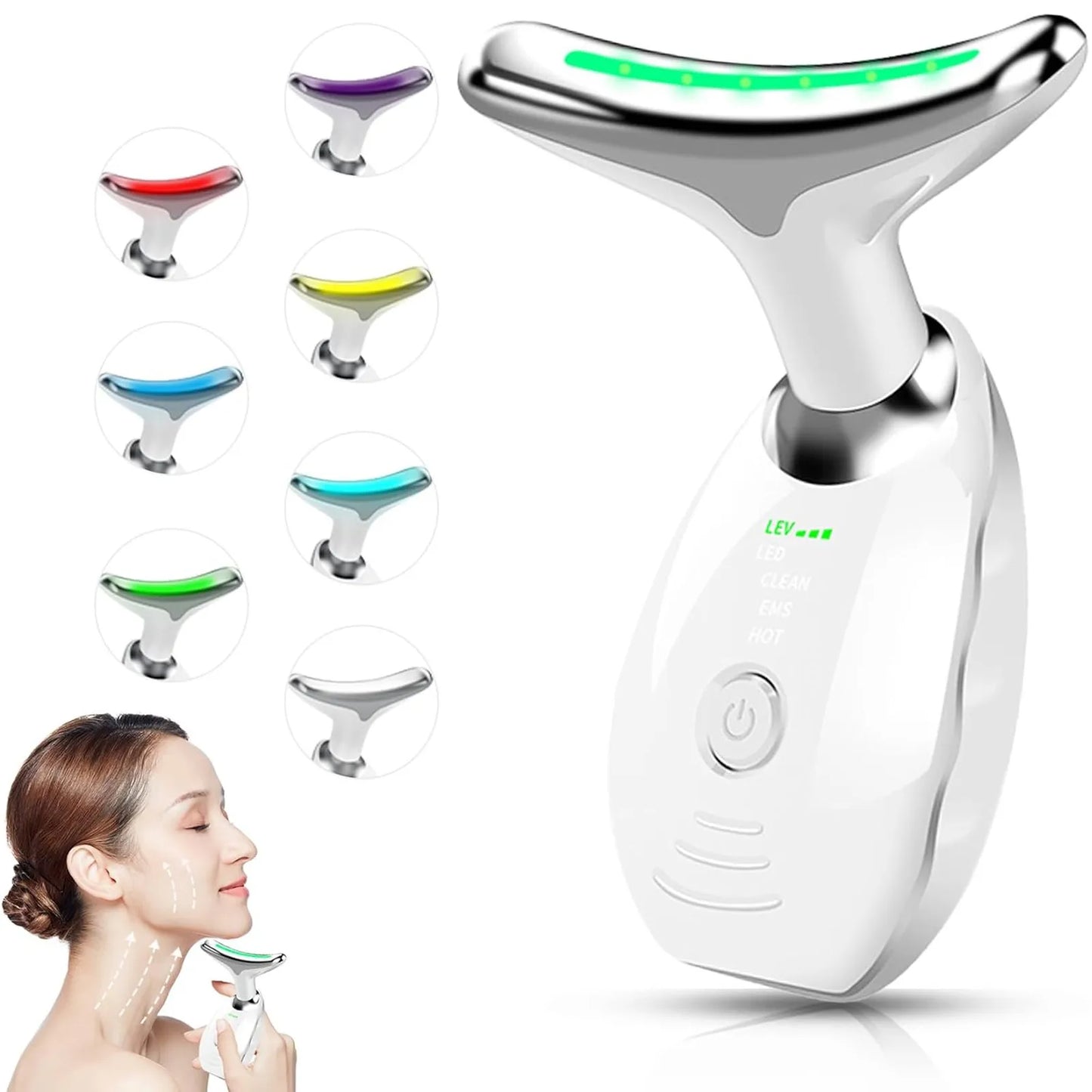 7 colors -Purpose Lifting And Firming Facial Massage Device Neck Face Massager Neck Face Beauty Device In Portable Face Massager