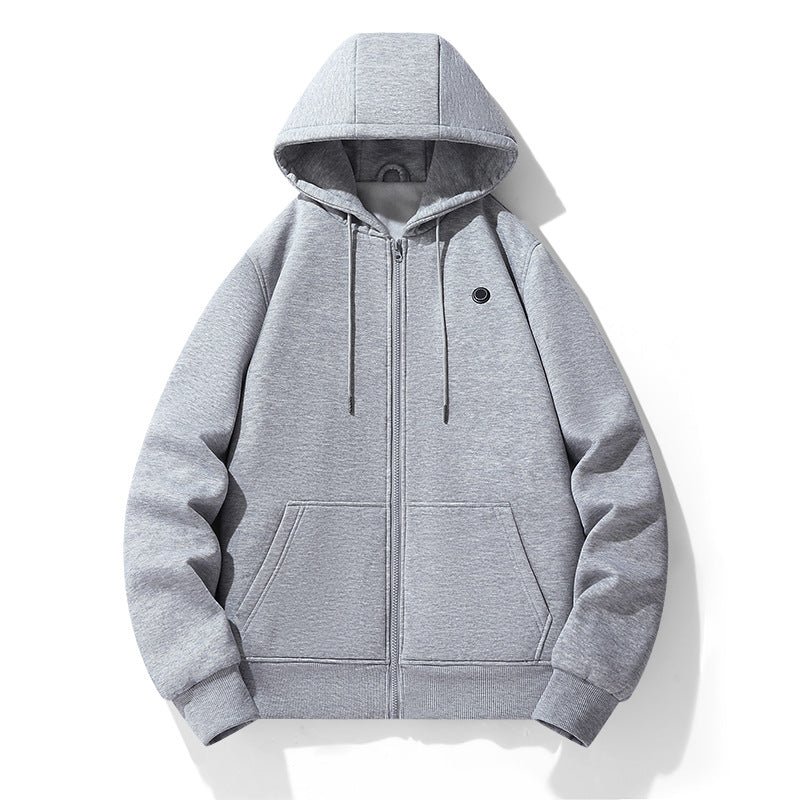 European and American zipper cardigan heating hoodie intelligent hooded five zone heating jacket. Warm electric clothing for everyone.